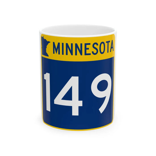 MN-149 (Minnesota) (Road Sign) White Coffee Mug 11oz - Go Mug Yourself