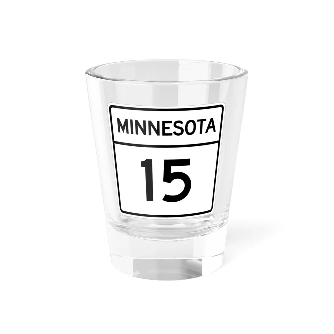 MN-15 1948 (Minnesota) (Road Sign) Shot Glass 1.5oz 1.5oz - Go Mug Yourself