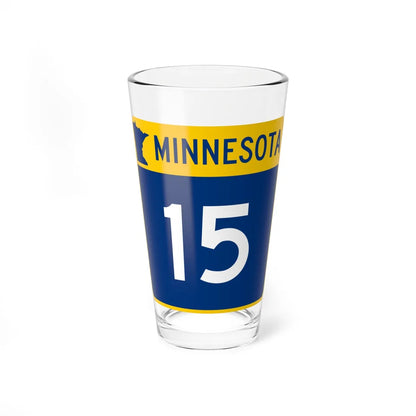 MN-15 (Minnesota) (Road Sign) Pint Glass 16oz 16oz - Go Mug Yourself