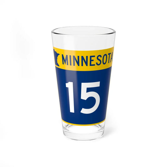 MN-15 (Minnesota) (Road Sign) Pint Glass 16oz 16oz - Go Mug Yourself