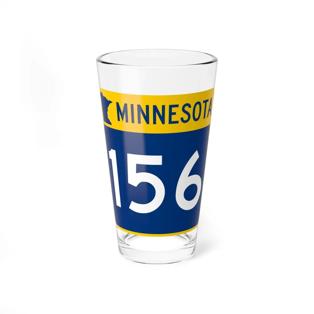 MN-156 (Minnesota) (Road Sign) Pint Glass 16oz 16oz - Go Mug Yourself
