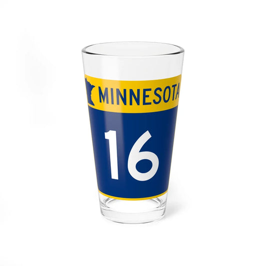 MN-16 (Minnesota) (Road Sign) Pint Glass 16oz 16oz - Go Mug Yourself