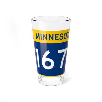MN-167 wide (Minnesota) (Road Sign) Pint Glass 16oz 16oz - Go Mug Yourself