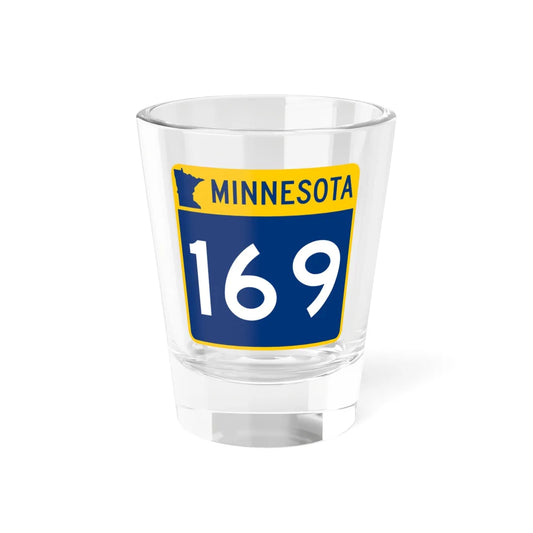 MN-169 (Minnesota) (Road Sign) Shot Glass 1.5oz 1.5oz - Go Mug Yourself