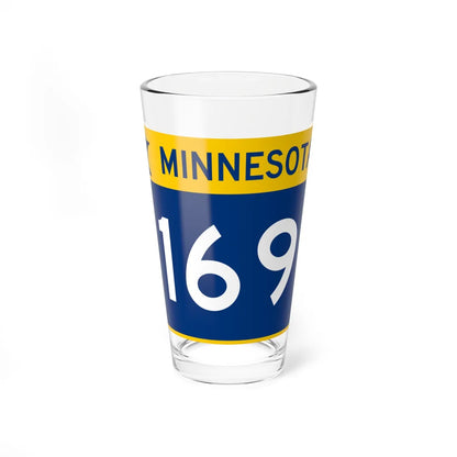 MN-169 wide (Minnesota) (Road Sign) Pint Glass 16oz 16oz - Go Mug Yourself
