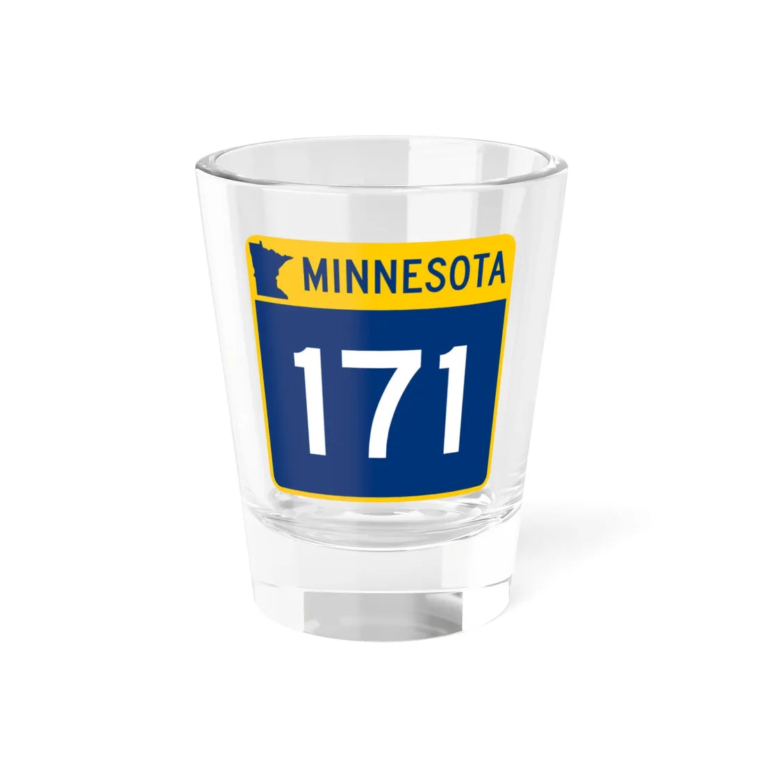 MN-171 (Minnesota) (Road Sign) Shot Glass 1.5oz 1.5oz - Go Mug Yourself
