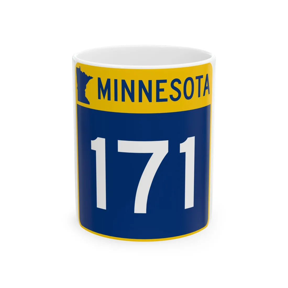 MN-171 (Minnesota) (Road Sign) White Coffee Mug 11oz - Go Mug Yourself
