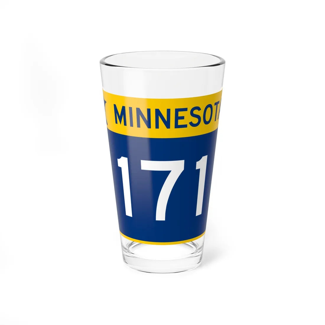 MN-171 wide (Minnesota) (Road Sign) Pint Glass 16oz 16oz - Go Mug Yourself
