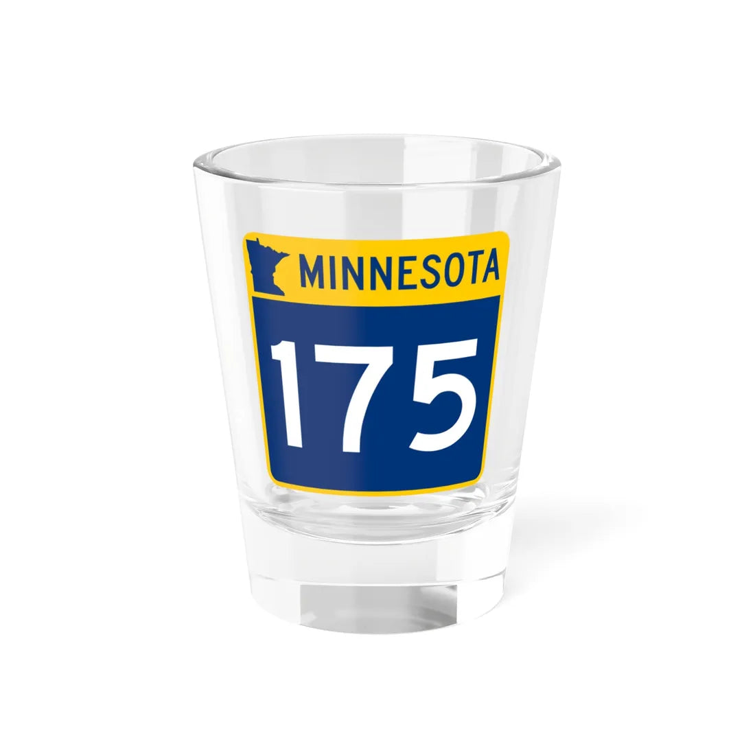 MN-175 (Minnesota) (Road Sign) Shot Glass 1.5oz 1.5oz - Go Mug Yourself