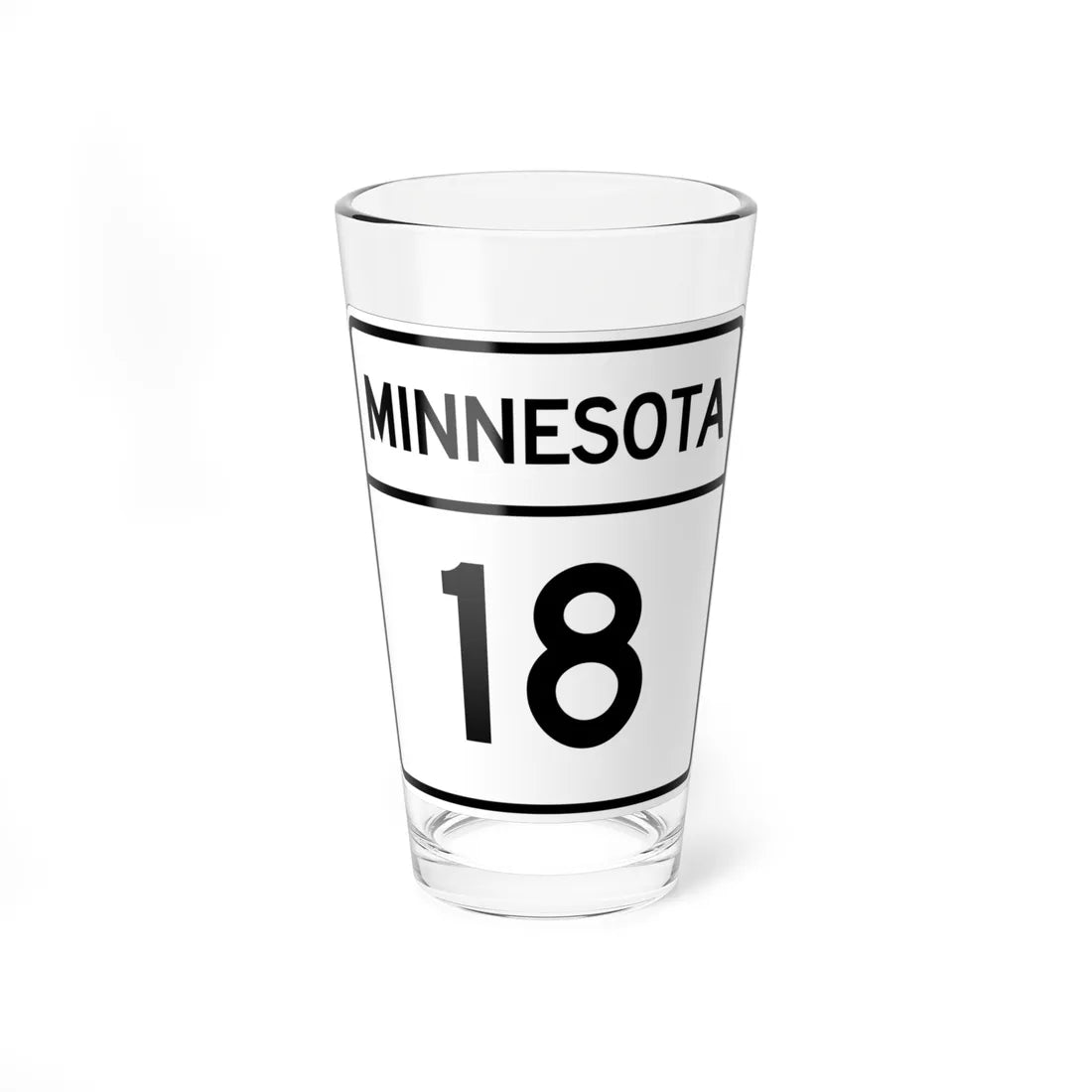 MN-18 1948 (Minnesota) (Road Sign) Pint Glss 16oz - Go Mug Yourself