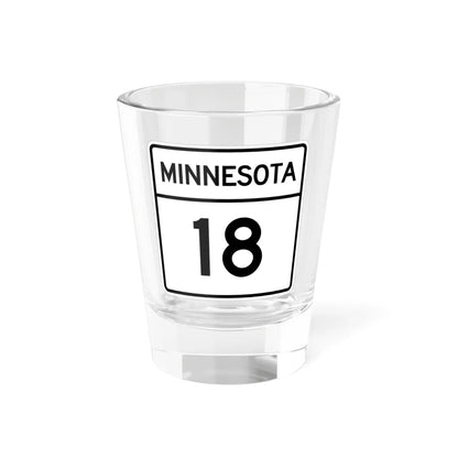 MN-18 1948 (Minnesota) (Road Sign) Shot Glass 1.5oz 1.5oz - Go Mug Yourself