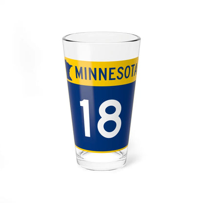 MN-18 (Minnesota) (Road Sign) Pint Glss 16oz 16oz - Go Mug Yourself