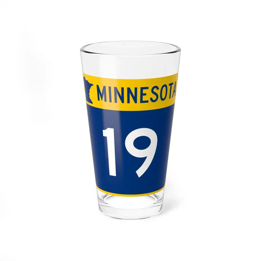 MN-19 (Minnesota) (Road Sign) Pint Glass 16oz 16oz - Go Mug Yourself