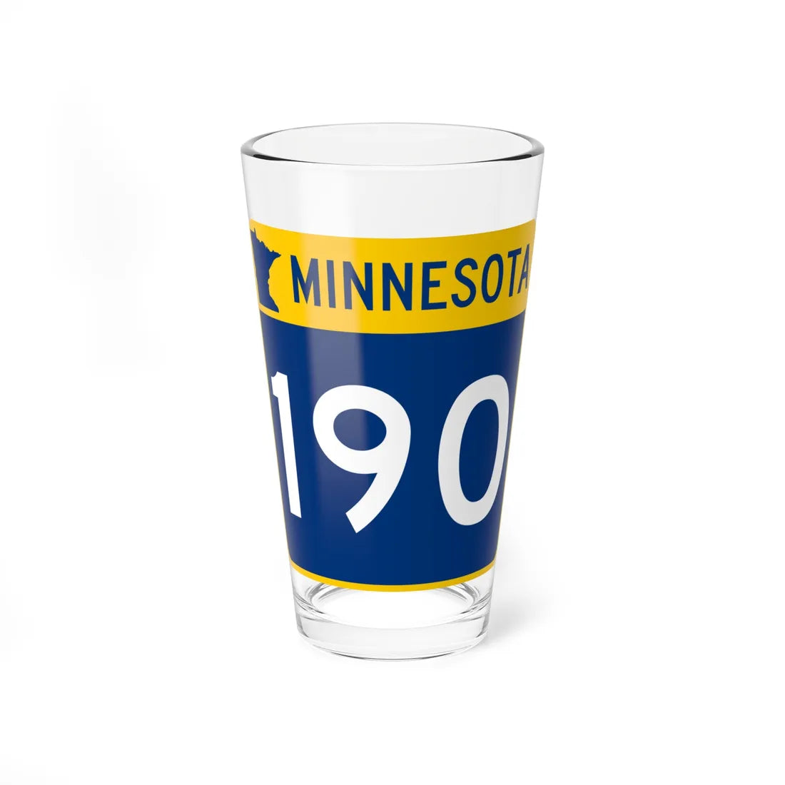 MN-190 (Minnesota) (Road Sign) Pint Glss 16oz - Go Mug Yourself