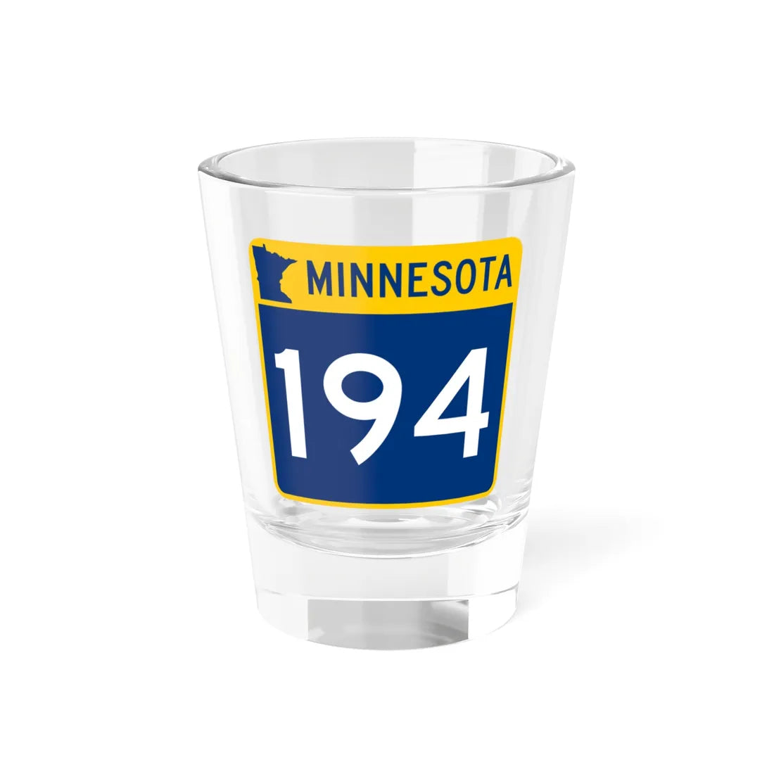 MN-194 (Minnesota) (Road Sign) Shot Glass 1.5oz 1.5oz - Go Mug Yourself