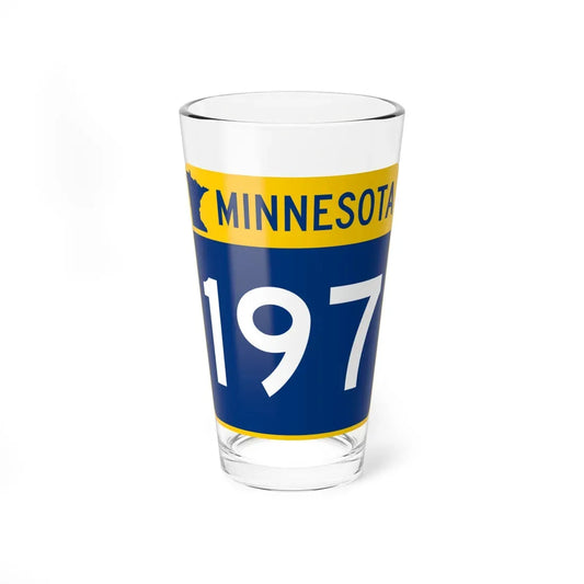 MN-197 (Minnesota) (Road Sign) Pint Glass 16oz 16oz - Go Mug Yourself