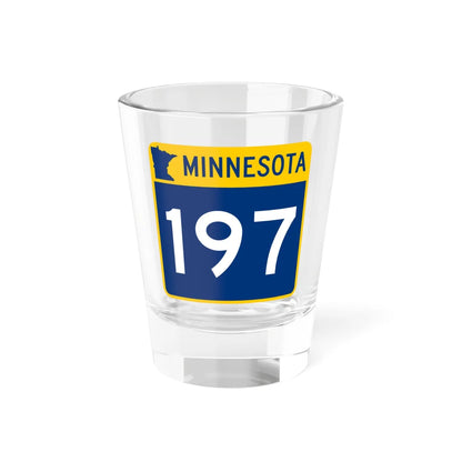 MN-197 (Minnesota) (Road Sign) Shot Glass 1.5oz 1.5oz - Go Mug Yourself