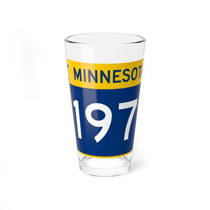 MN-197 wide (Minnesota) (Road Sign) Pint Glass 16oz 16oz - Go Mug Yourself