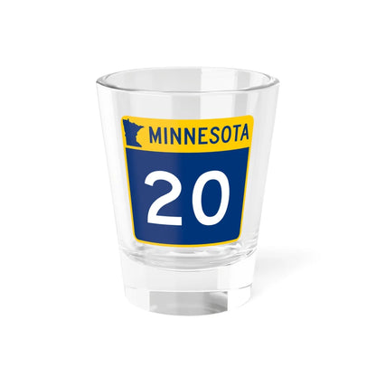 MN-20 (Minnesota) (Road Sign) Shot Glass 1.5oz 1.5oz - Go Mug Yourself