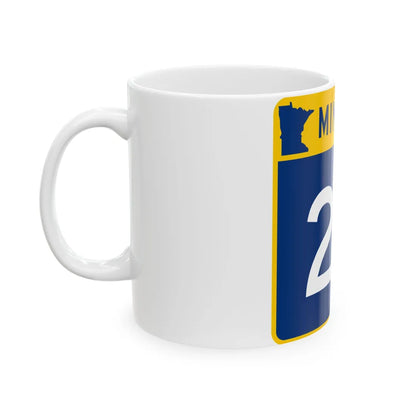 MN-20 (Minnesota) (Road Sign) White Coffee Mug - Go Mug Yourself