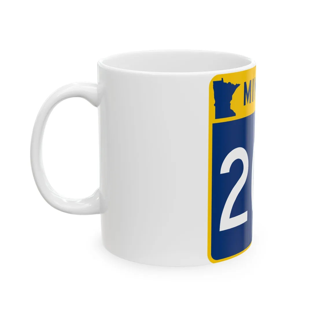 MN-200 (Minnesota) (Road Sign) White Coffee Mug - Go Mug Yourself