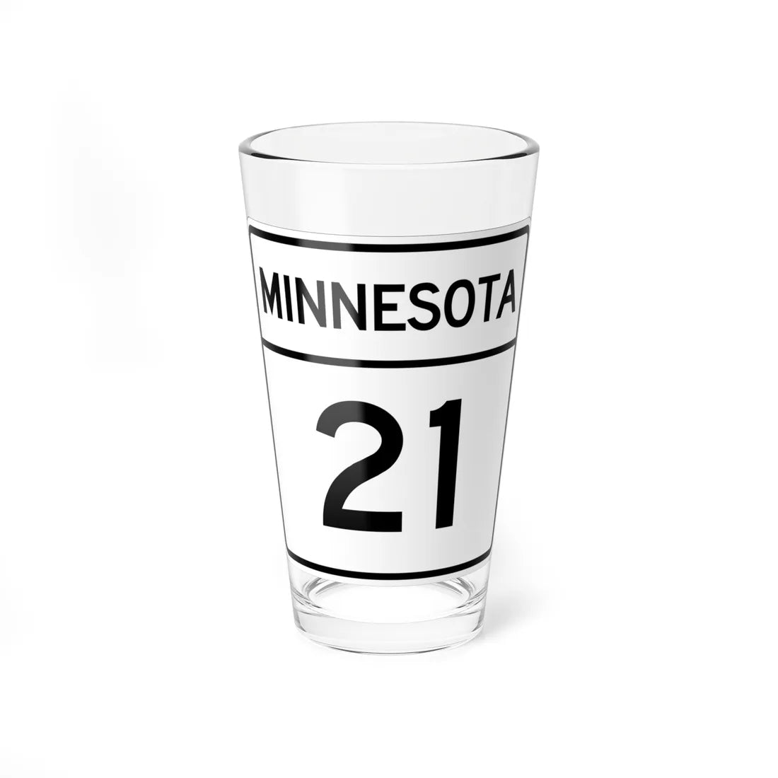 MN-21 1948 (Minnesota) (Road Sign) Pint Glass 16oz 16oz - Go Mug Yourself