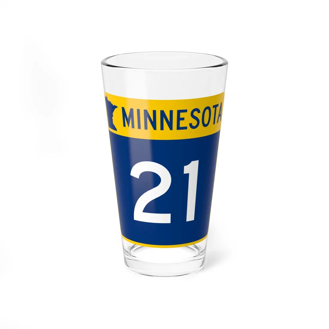 MN-21 (Minnesota) (Road Sign) Pint Glss 16oz 16oz - Go Mug Yourself