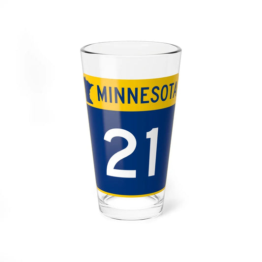 MN-21 (Minnesota) (Road Sign) Pint Glss 16oz 16oz - Go Mug Yourself