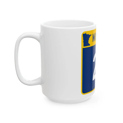 MN-21 (Minnesota) (Road Sign) White Coffee Mug - Go Mug Yourself