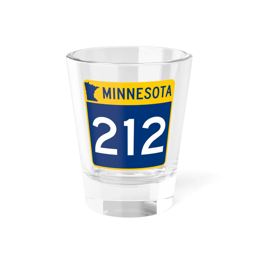 MN-212 (Minnesota) (Road Sign) Shot Glass 1.5oz 1.5oz - Go Mug Yourself