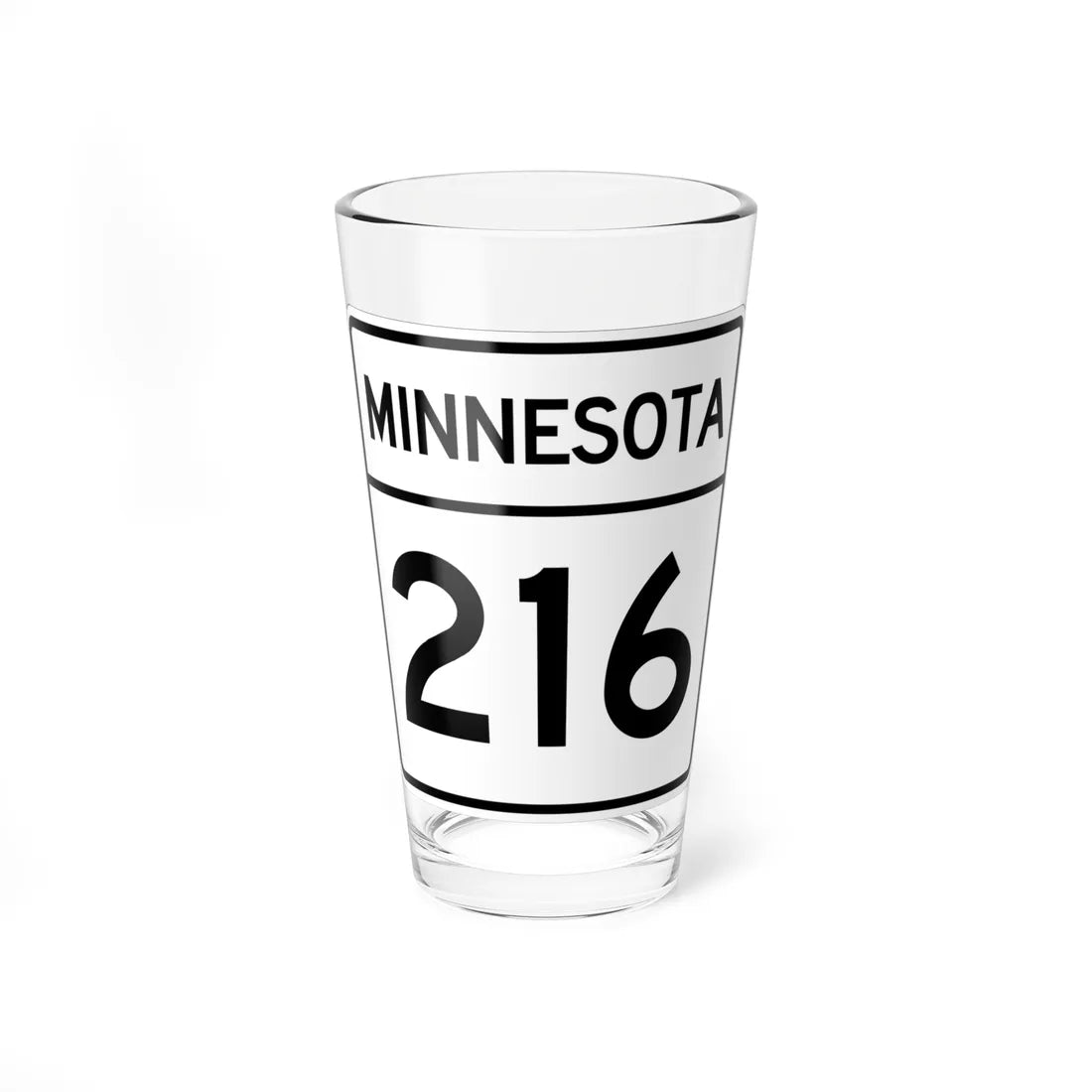 MN-216 1948 (Minnesota) (Road Sign) Pint Glass 16oz - Go Mug Yourself