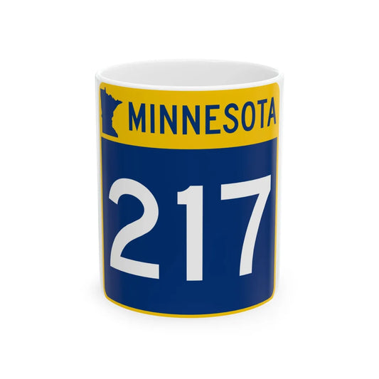 MN-217 (Minnesota) (Road Sign) White Coffee Mug 11oz - Go Mug Yourself