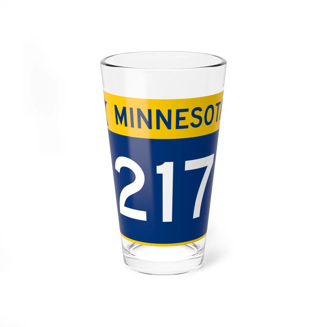 MN-217 wide (Minnesota) (Road Sign) Pint Glass 16oz 16oz - Go Mug Yourself