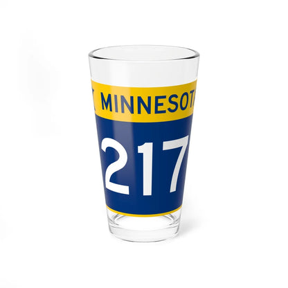 MN-217 wide (Minnesota) (Road Sign) Pint Glass 16oz - Go Mug Yourself