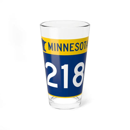 MN-218 (Minnesota) (Road Sign) Pint Glass 16oz 16oz - Go Mug Yourself