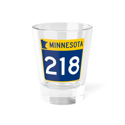 MN-218 (Minnesota) (Road Sign) Shot Glass 1.5oz 1.5oz - Go Mug Yourself