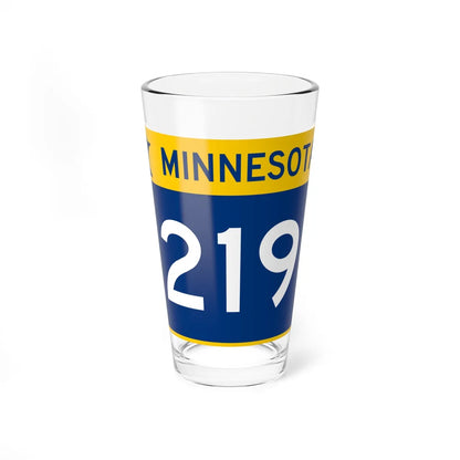 MN-219 wide (Minnesota) (Road Sign) Pint Glass 16oz 16oz - Go Mug Yourself