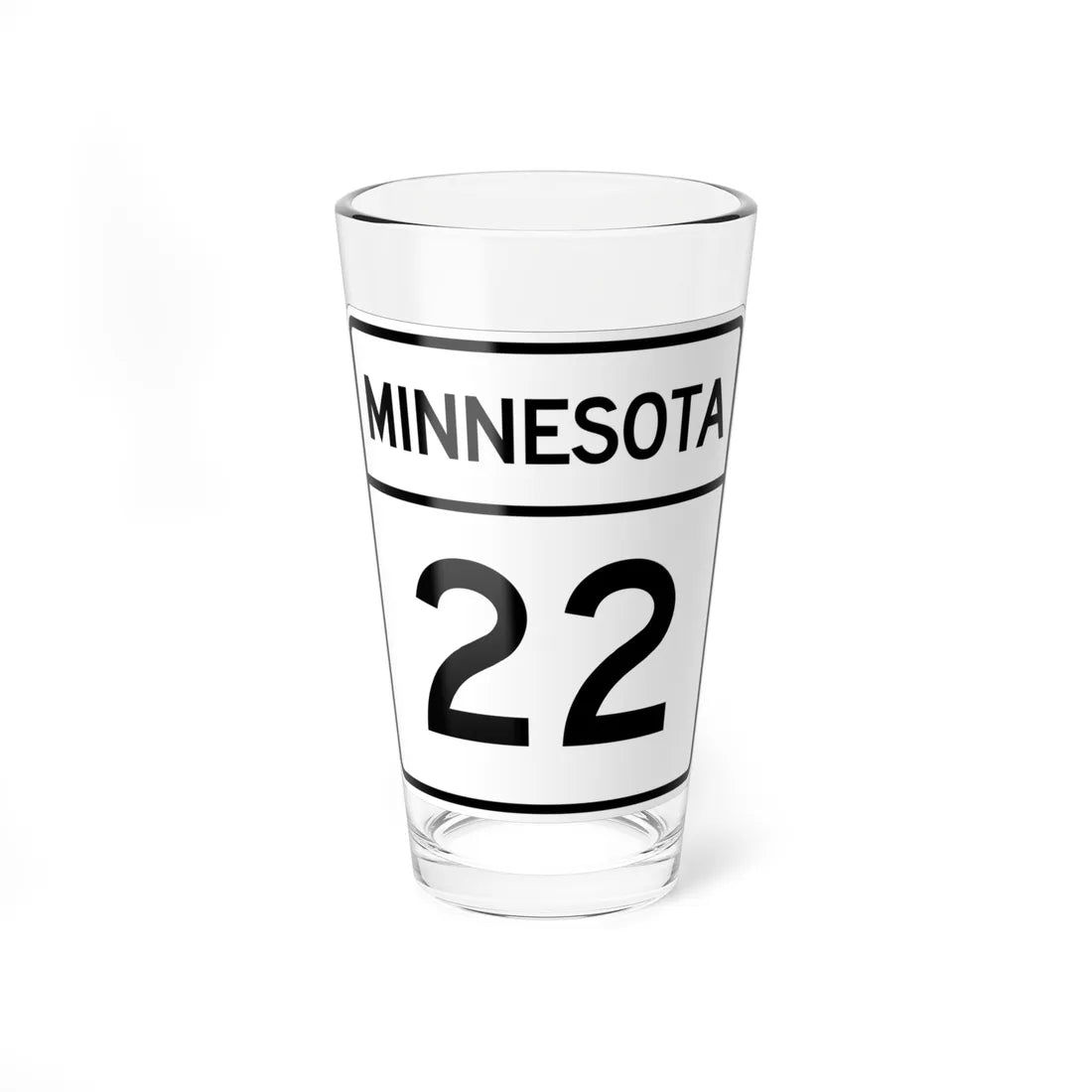 MN-22 1948 (Minnesota) (Road Sign) Pint Glass 16oz 16oz - Go Mug Yourself