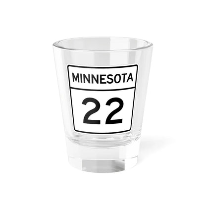 MN-22 1948 (Minnesota) (Road Sign) Shot Glass 1.5oz 1.5oz - Go Mug Yourself