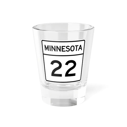 MN-22 1948 (Minnesota) (Road Sign) Shot Glass 1.5oz 1.5oz - Go Mug Yourself