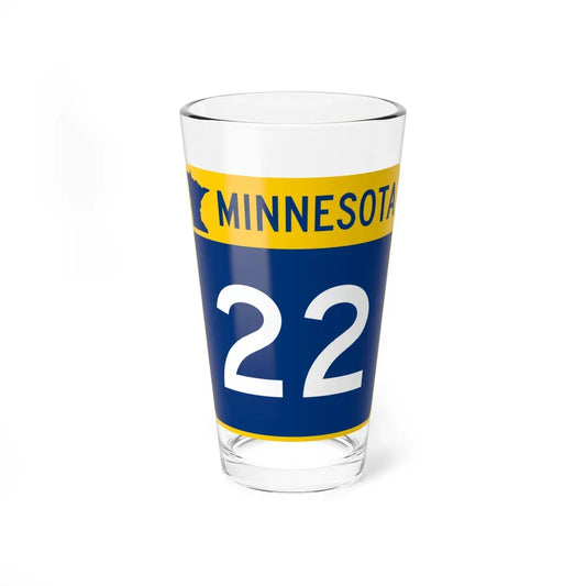 MN-22 (Minnesota) (Road Sign) Pint Glass 16oz 16oz - Go Mug Yourself