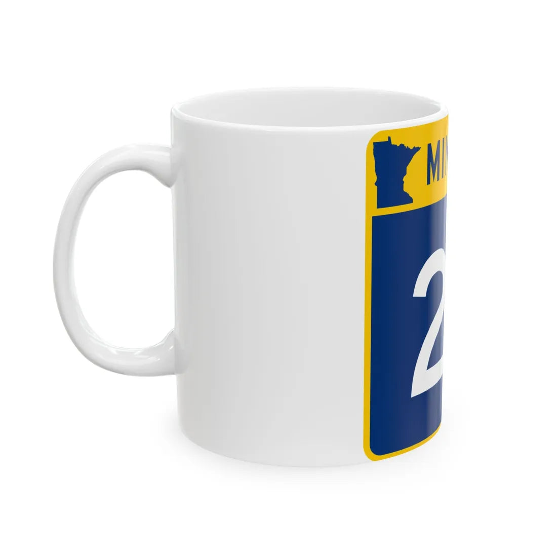 MN-22 (Minnesota) (Road Sign) White Coffee Mug - Go Mug Yourself