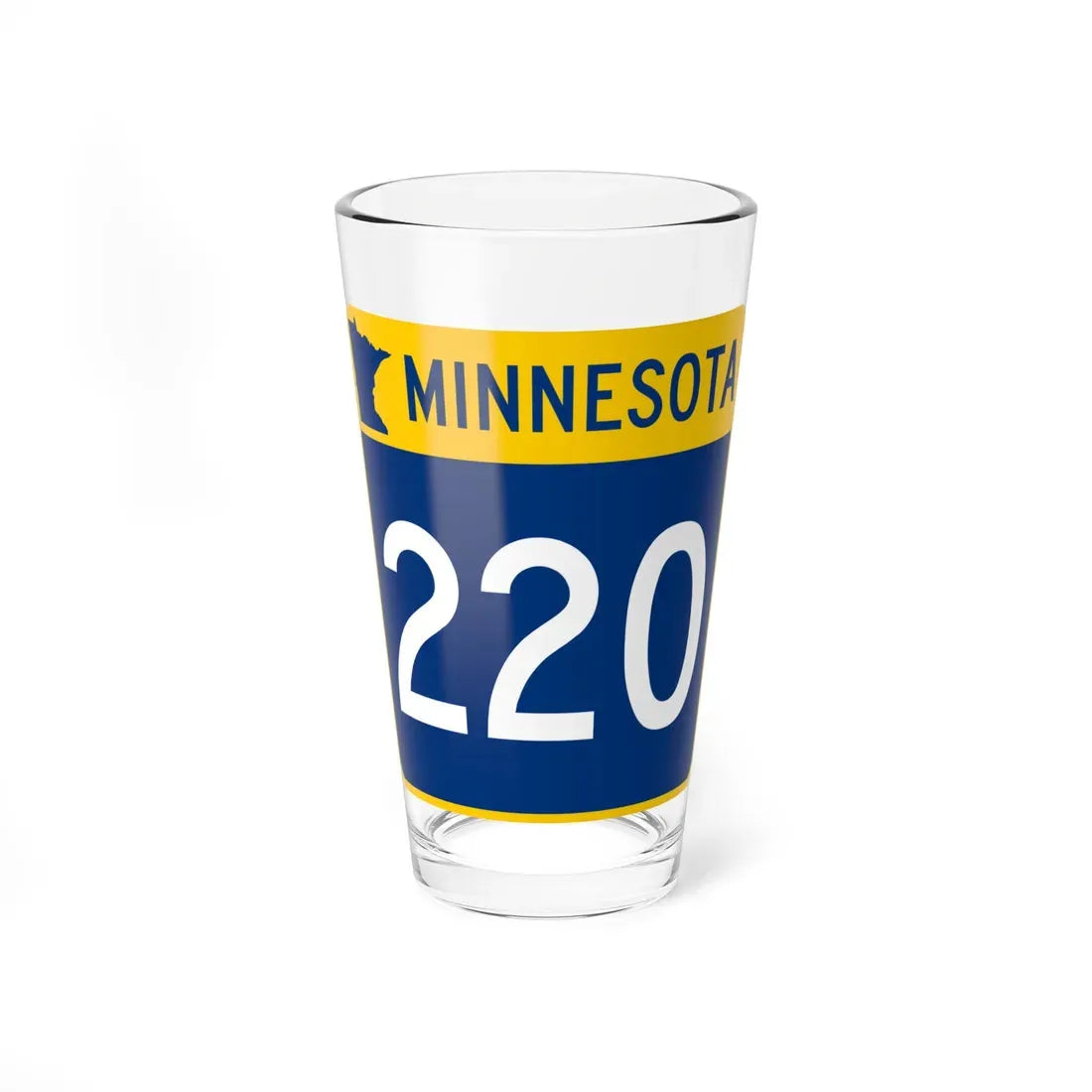 MN-220 (Minnesota) (Road Sign) Pint Glass 16oz 16oz - Go Mug Yourself