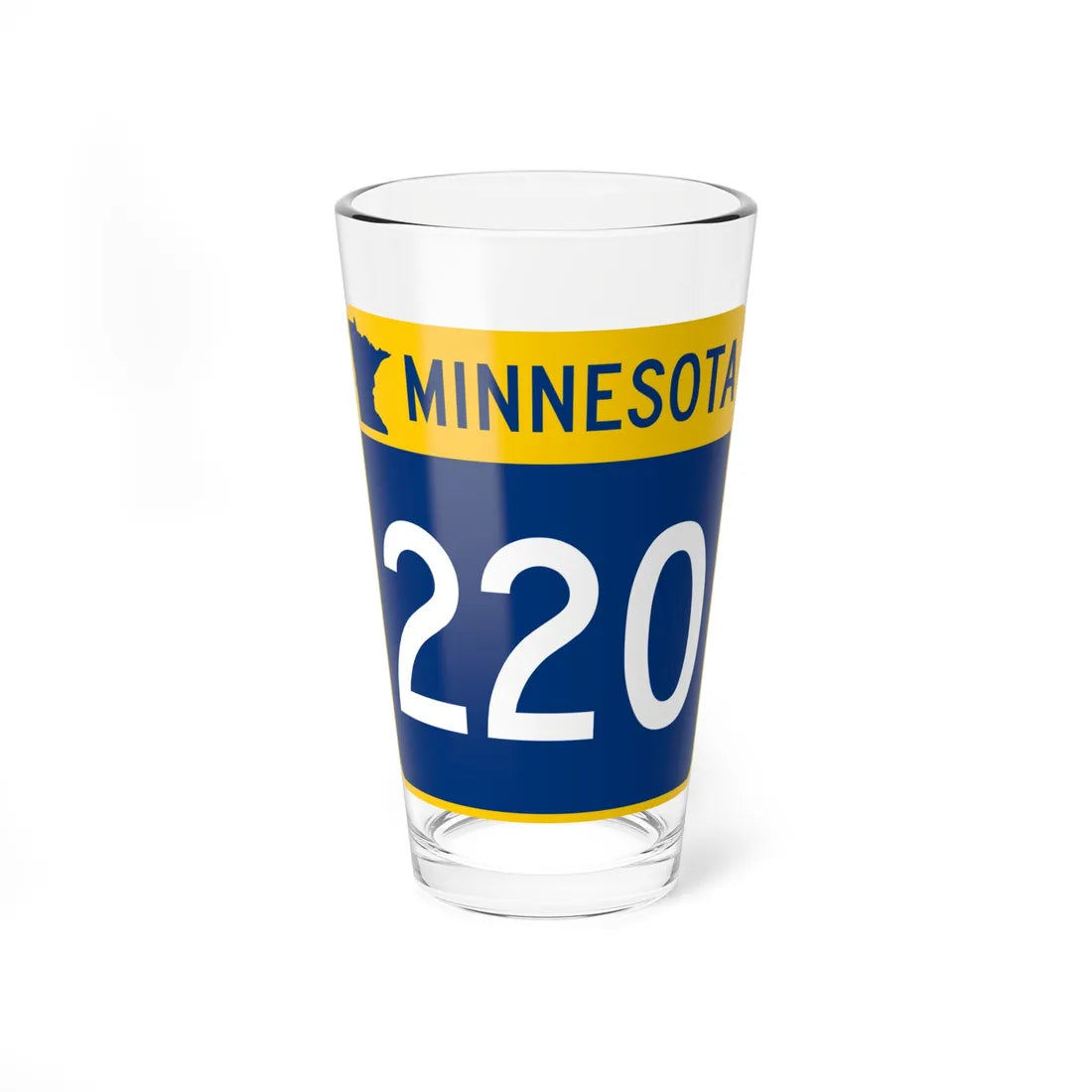 MN-220 (Minnesota) (Road Sign) Pint Glss 16oz 16oz - Go Mug Yourself