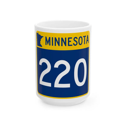 MN-220 (Minnesota) (Road Sign) White Coffee Mug 15oz - Go Mug Yourself