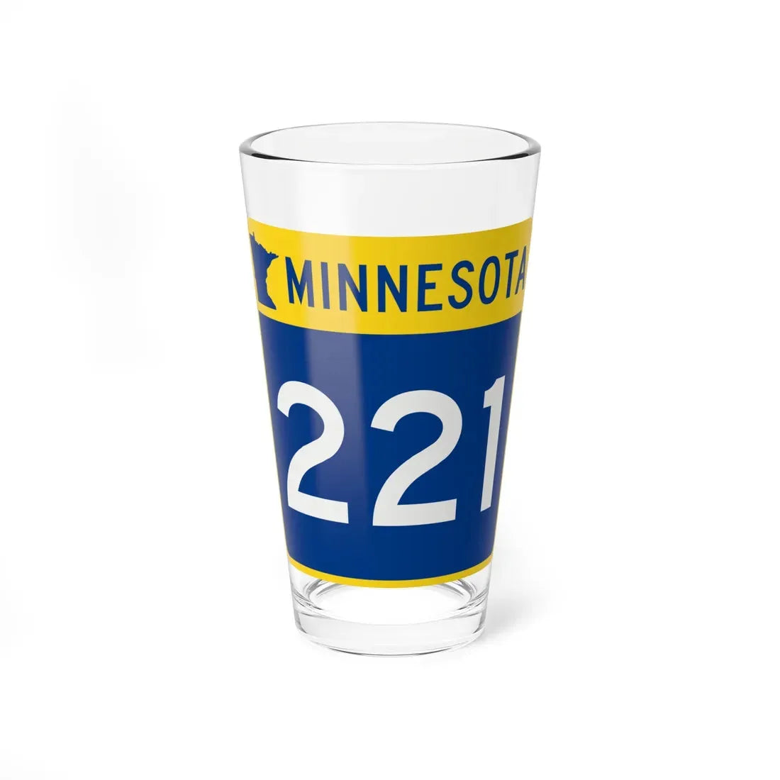 MN-221 (Minnesota) (Road Sign) Pint Glass 16oz 16oz - Go Mug Yourself