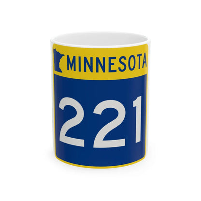 MN-221 (Minnesota) (Road Sign) White Coffee Mug 11oz - Go Mug Yourself