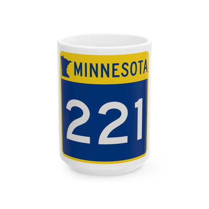 MN-221 (Minnesota) (Road Sign) White Coffee Mug 15oz - Go Mug Yourself