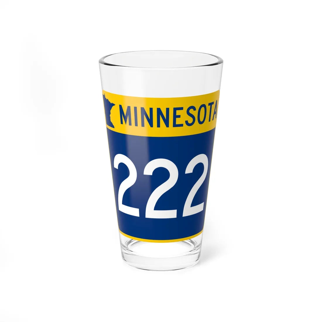MN-222 (Minnesota) (Road Sign) Pint Glss 16oz 16oz - Go Mug Yourself