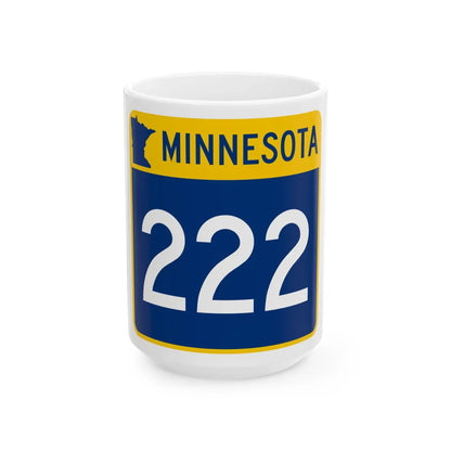 MN-222 (Minnesota) (Road Sign) White Coffee Mug 15oz - Go Mug Yourself